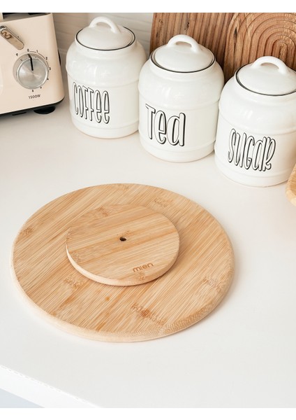 Bambu 360° Döner Standlı Servis ve Sunum Tabağı modelleri