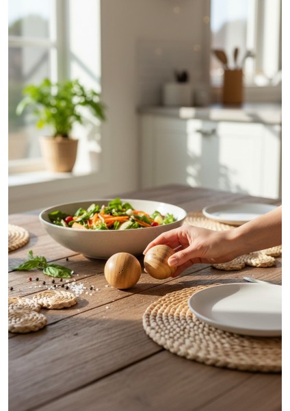 2'li Bambu Top Şekil Tuzluk&biberlik Seti modelleri