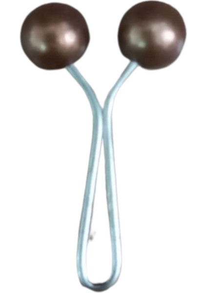 Eşarp Klipsi Top Düz Kahverengi 1 Adet