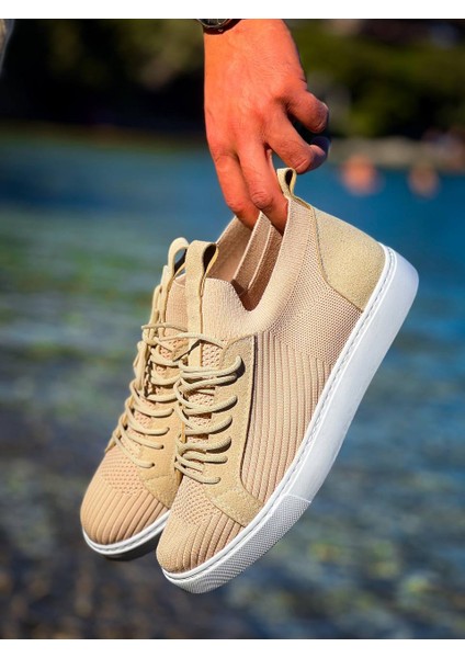 KB-112 Kuback Bej Triko Bağcıklı Günlük Erkek Ayakkabı indirimleri