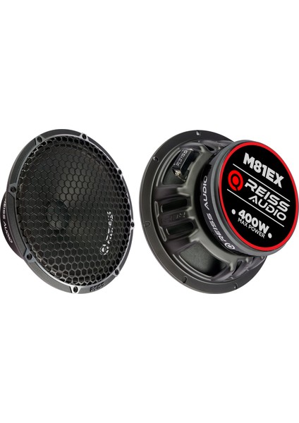 RS-M81EX Çifti 800WAT -400W Rms En Iyisini Isteyenlere 20 cm Oto Midrange Hoparlör Kapaklı