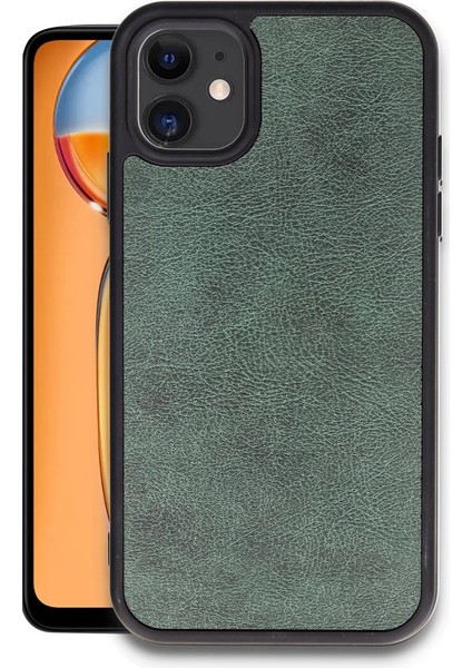 Newface Iphone 11 Kılıf Aras Deri Kapak - Koyu Yeşil