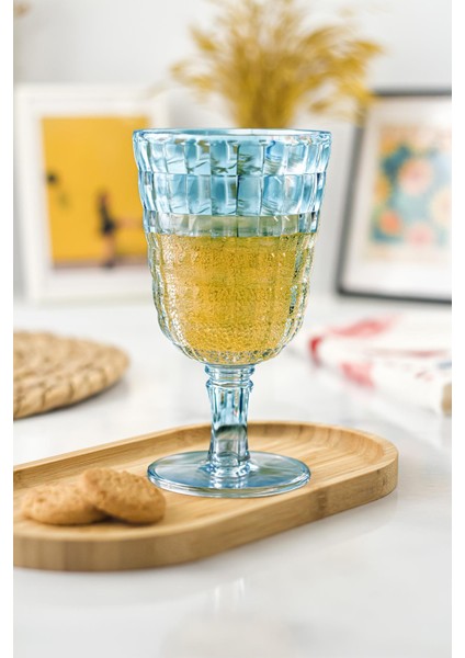 Allegra Aquamarin 6’lı Kadeh Bardak Seti 750 ml Akrilik Malzeme - Cam Değildir Kırılmaya Dayanıklı