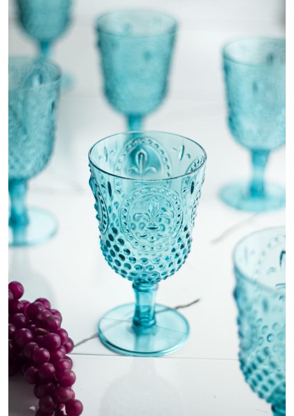 Akrilik Aquamarin Tekli Kadeh & Su Meşrubat Kahve Yanı Bardağı 450 ml ( Cam Değildir )