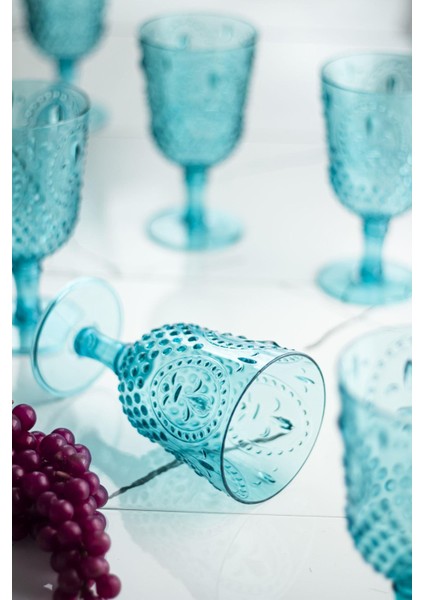 Akrilik Aquamarin Tekli Kadeh & Su Meşrubat Kahve Yanı Bardağı 450 ml ( Cam Değildir ) modelleri