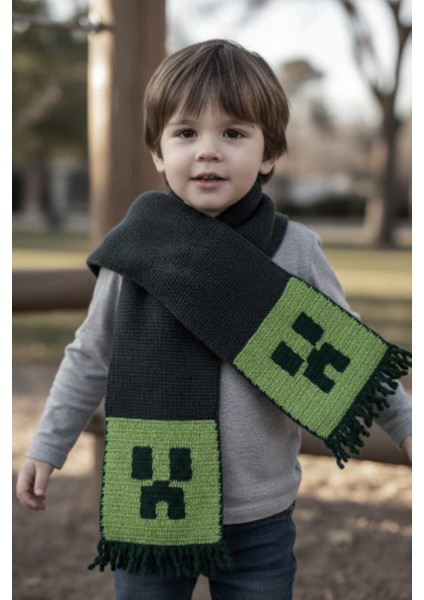 Minecraft Creeper Çocuk Atkısı