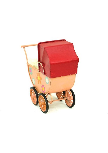 Dekoratif Metal Bebek Arabası Biblo Vintage Hediyelik fırsatları