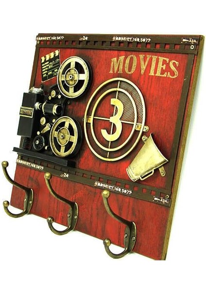 Dekoratif Metal Askı Askılık Sinemaskop Vintage Biblo Hediyelik fiyatları