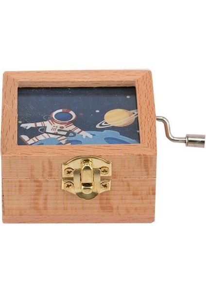 Müzik Kutusu Camlı Uzay Dekoratif Hediyelik