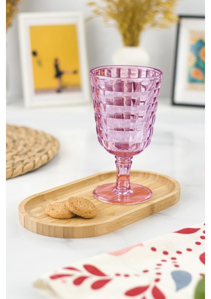 Allegra Mürdüm Kadeh Bardak - 450 ml Tekli Akrilik Malzeme - Cam Değildir Kırılmaya Dayanıklı