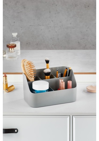 Gri Makyaj Kutusu & Kozmetik Organizeri & Çok Amaçlı Kutu fiyatları