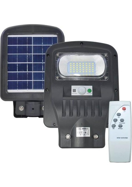 Horoz 50W Siyah LED Solar Güneş Enerjili Lamba Sokak Armatür Beyaz Işık