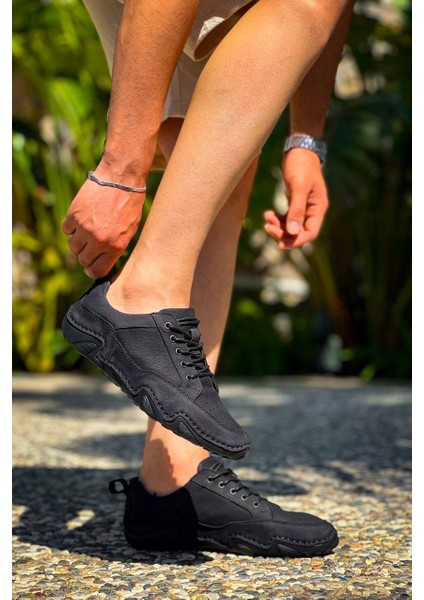 Kbdx1 Kuback Siyah Deri Günlük Erkek Ayakkabı