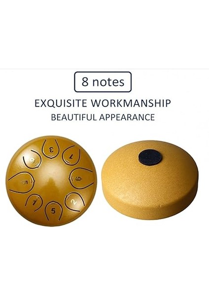 Dil Davul 4.5 Inç 8 Ton C Tuşu Karbon Çelik Mini Dil Davul Yetişkin Çocuklar Için Başlangıç (Gold) fırsatları