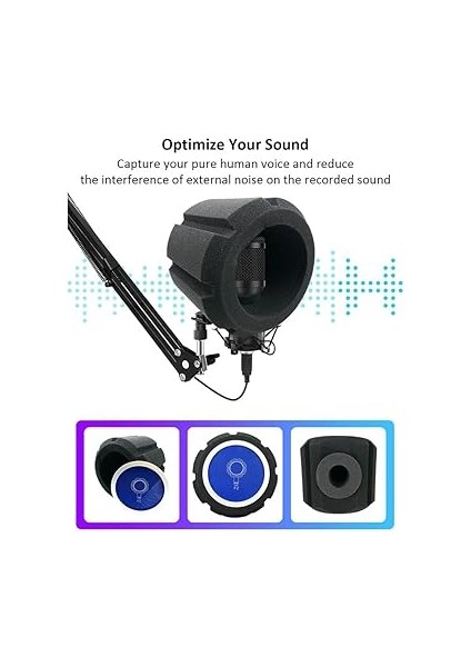 Mikrofon Ön Cam Köpük Kapak Filtre Mikrofon Ön Cam Köpük Emici -Proof Sünger Kapak Canlı Yayın Mikrofon fiyatları