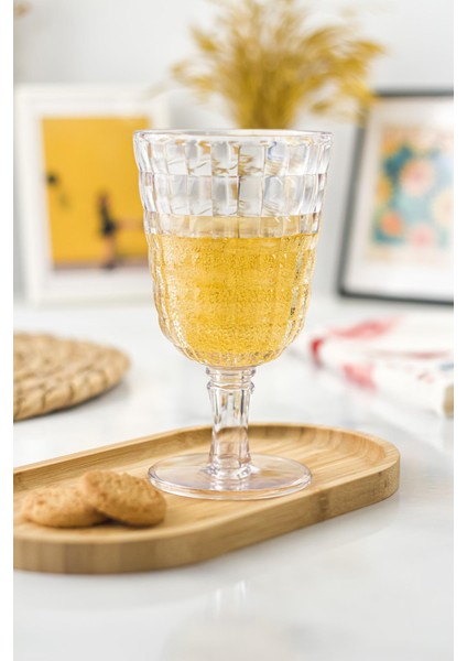 Allegra Şeffaf Kadeh Bardak - 450 ml Tekli Akrilik Malzeme - Cam Değildir Kırılmaya Dayanıklı fiyatları