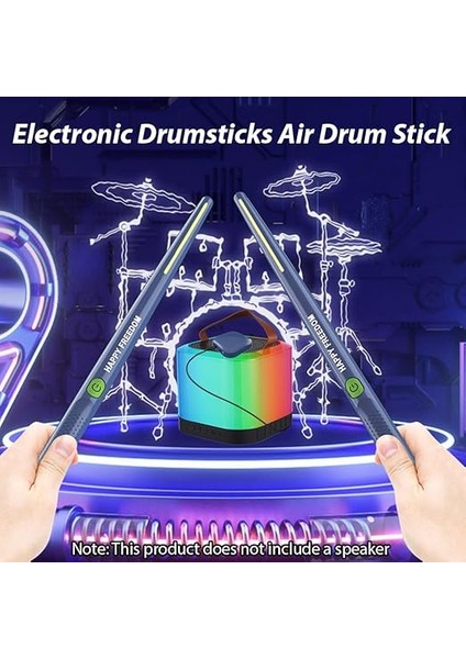 Elektronik Bagetler Hava Davul Sopaları 16D Hoparlör Dsp Seviyesi Ses Kartı Yeni Başlayanlar Için Düşük Gecikmeli Taşınabilir Elektrikli Ritim Davul Sopaları Yetişkinler Profesyonel Davulcu Öğ fırsatları