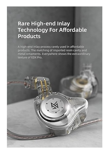 Edxpro Kz Edx Kulak Içi Monitör, Hifi Stereo Sahne/stüdyo Iem Gürültü Yalıtımlı Spor Kulaklık/kulaklık/kulaklık/müzisyen Odyofili Için Çıkarılabilir Kablolu (Mikrofonsuz, Yarı Saydam Siyah) modelleri