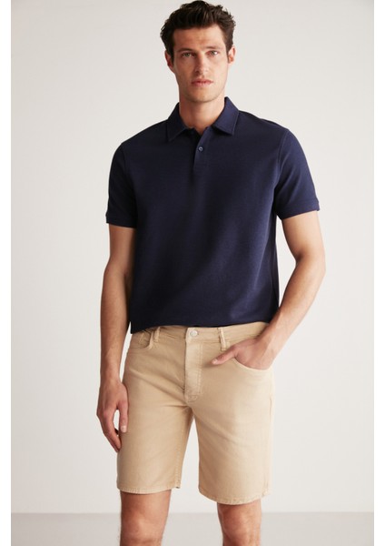 Carlos Relaxed Comfort Bej Şort fırsatları