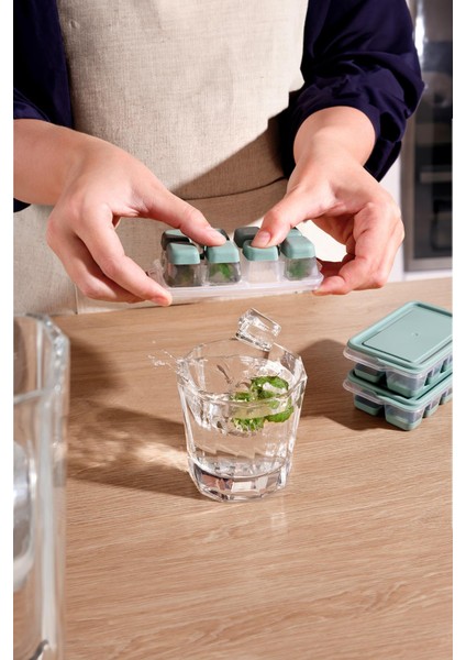 12 Hazneli Bas Çıkar Buzluk & Buz Kabı Mavi fiyatları