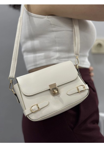 Drnds Zerej Kemerli Krem Cilt Çanta (Beden: Standart)