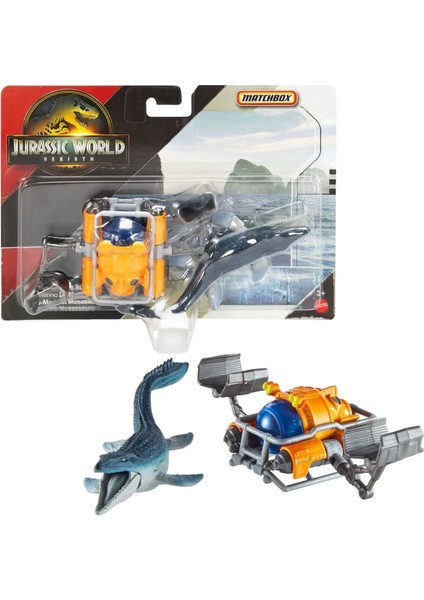 Matchbox Jurassi̇c World Di̇no Transporter Arabaları Mosasaurus Sea Sub JGM06