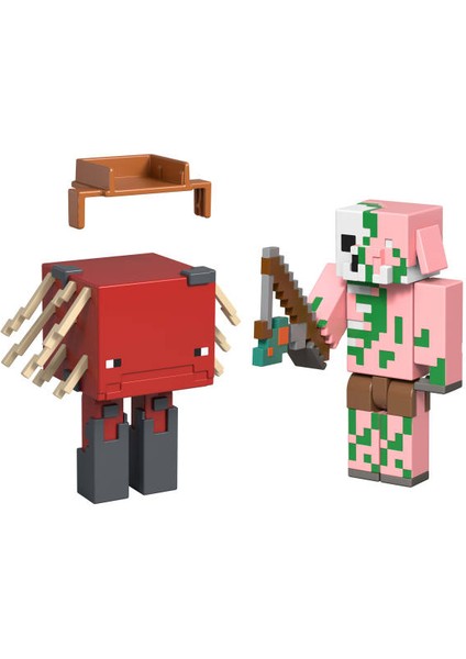 Ikili Paket Zombified Piglin ve Minecraft Strid JCN56 modelleri