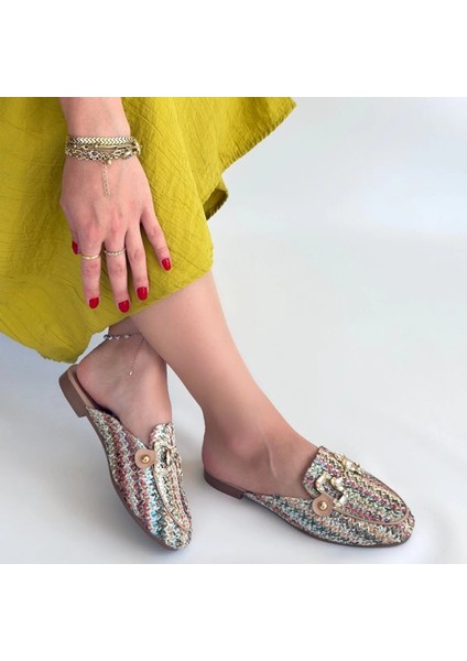 Drnds Yenda Renkli Dokumalı Terlik (Numara: 39) fırsatları