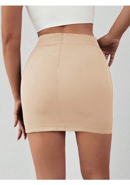 Drnds Zincirli Mini Etek S241008 Bej (beden: S) fırsatları