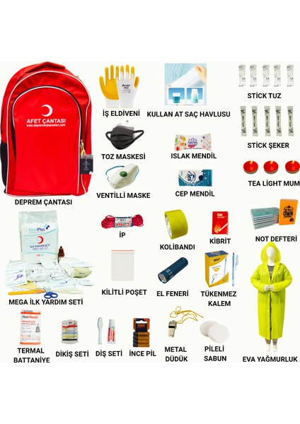 Deprem ve Afet Çantası (Acil Durum Kiti)