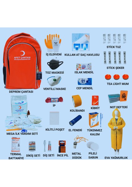 Deprem ve Afet Çantası (Acil Durum Kiti) indirimleri