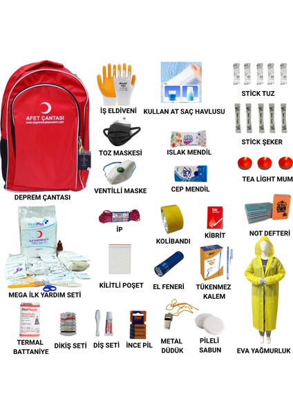 Deprem ve Afet Çantası (Acil Durum Kiti)