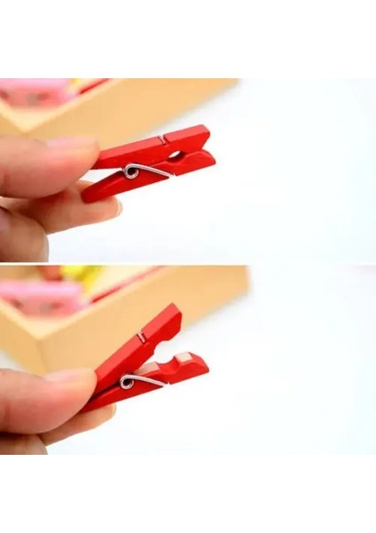 100 Lü Renkli Ahşap Mandal Seti (2.5 Cm) indirimleri