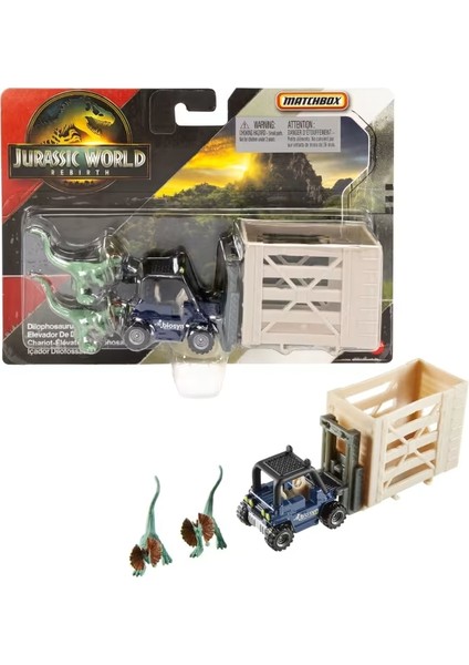 Jurassi̇c World Di̇no Transporter Arabaları Dilophosaurus Lifter JGM09