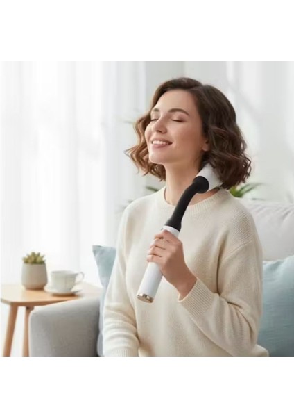 4 Farklı Başlıklı Uzun Saplı Derin Doku Masaj Tabancası, Boyun, Omuz ve Sırt Için Ergonomik Saplı Çoklu Masaj Modlu Taşınabilir Masaj Aleti fırsatları