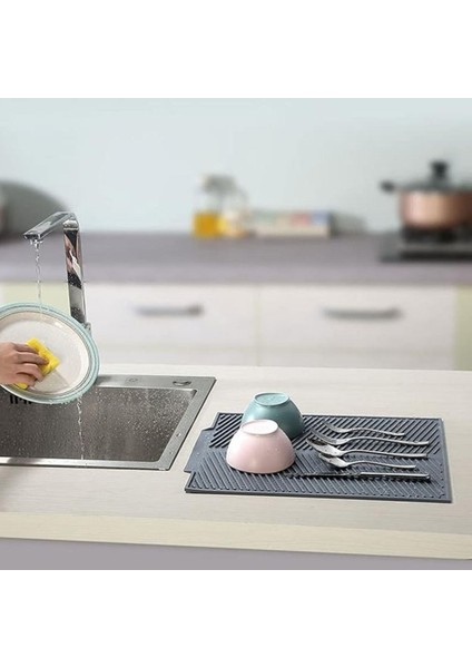 Dumles® Büyük Bulaşık Kurutma Matı,silikon Bulaşık Kurutma Matı Çok Amaçlı Tezgah Üstü Mat fiyatları