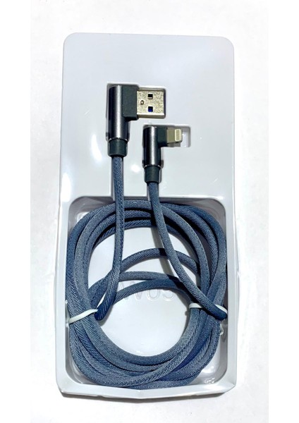 L Tipi Lightning Hızlı Şarj ve Data Kablosu 2 Metre