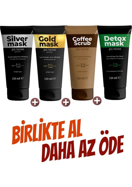 Soyulabilir Yüz Maske ve Peeling Çeşitleri 150 ml x 4 fiyatları