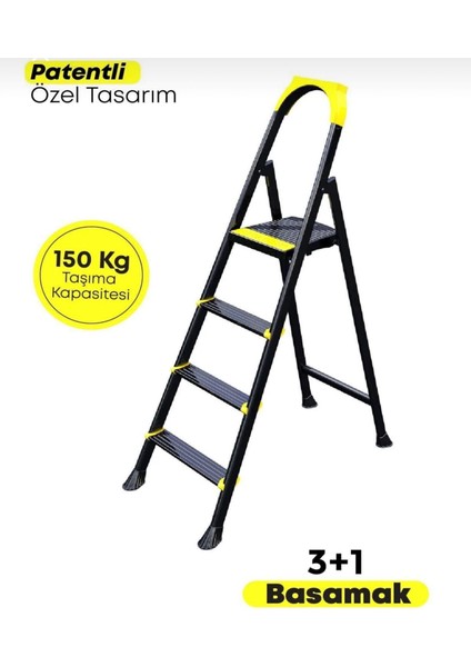 Nova 3+1 Metal Basamaklı Özel Tasarım Pratik Merdiven