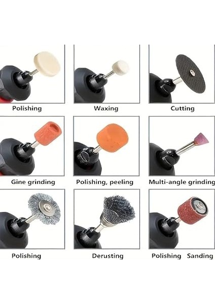 112 Parça Taşlama Fırçalama Polisaj Gravür Zımpara Cilalama Seti Takımı Matkap Ucu Ahşap Metal Çelik Mermer fırsatları