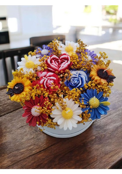 El Yapımı Çiçek Buketi Mum – Mumdan Çiçek Aranjmanı (Rivelcandle) fiyatları