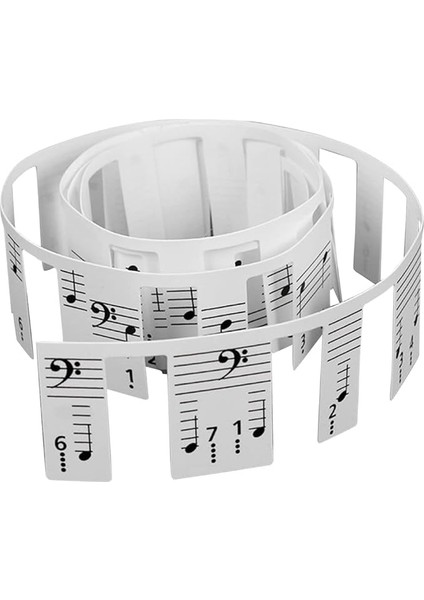 Piyano Notaları Etiket Çıkarılabilir Piyano Klavye Not Etiketleri Elektronik Piyano Etiket Personel Piyano Anahtar Çıkartmalar 88-Anahtar Tam Boy