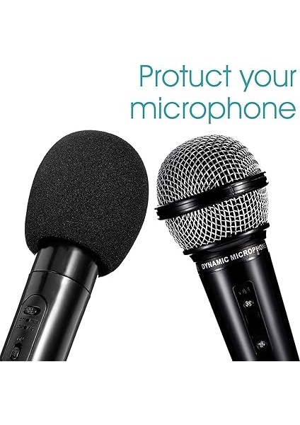 2 Adet Mikrofon Rüzgar Koruması, Siyah Sünger Mikrofon Kapağı, Evrensel, Kalınlaştırılmış, Yıkanabilir Rüzgar Koruması, El Mikrofonu Için, Toz Geçirmez ve Antibakteriyel Mikrofon Köpük Kılıfı, indirimleri