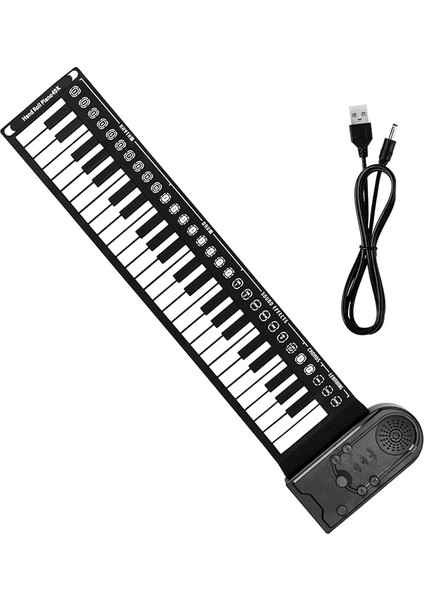 Taşınabilir Tuşlu Katlanabilir Elektronik Piyano Esnek Klavye Başlangıç Seviyesindeki Öğrenciler Için Uygun Mellow Sesli Hoparlör ile Kullanım Kolaylığı