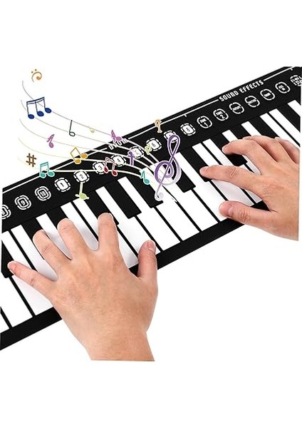 Taşınabilir Tuşlu Katlanabilir Elektronik Piyano Esnek Klavye Başlangıç Seviyesindeki Öğrenciler Için Uygun Mellow Sesli Hoparlör ile Kullanım Kolaylığı modelleri