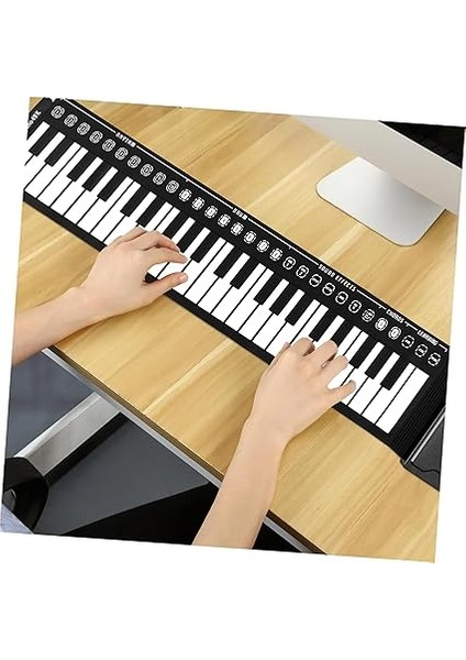 Taşınabilir Tuşlu Katlanabilir Elektronik Piyano Esnek Klavye Başlangıç Seviyesindeki Öğrenciler Için Uygun Mellow Sesli Hoparlör ile Kullanım Kolaylığı fırsatları