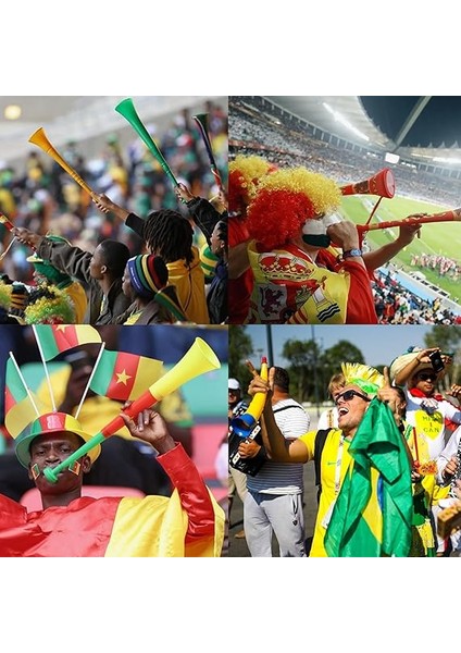 2 Adet Vuvuzela Yüksek Sesli Trot Futbol Fanfarları Çok Güçlü Gürültü Aküsü Boynuz Plastik Trompet Fan Futbol Korna Gürültü Yapan Amigo Kız Trompet indirimleri