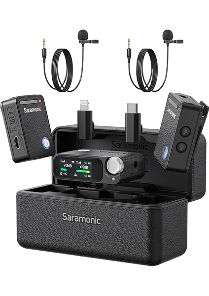 Ultra Kablosuz Yaka Mikrofon, 32-Bit Float Kayıt, Zaman Kodu Senkronizasyonu, Gürültü Engelleme, Ipx5 Su Direnci, 984' Aralık, 130DB Spl, Kameralar, Akıllı Telefonlar, Bilgisayarlar Için