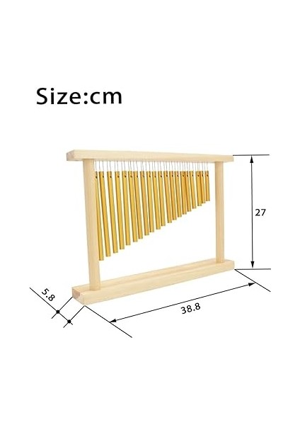 20-Ton Masa Üstü Çan Çanları 20 Bar Ahşap Standlı Tek Sıralı Müzik Perküsyon Enstrümanı Çubuk modelleri
