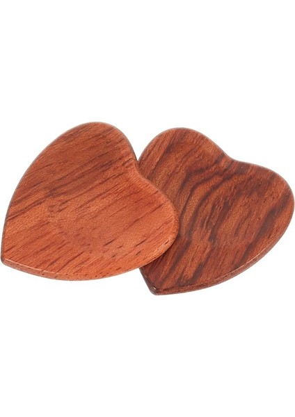 2 Adet Özel Gitar Penası Orta Boy Elektrik Bas Gitar Penaları Halk ve Elektrik Gitarlar Için Kalp Şeklinde Ahşap Penalar